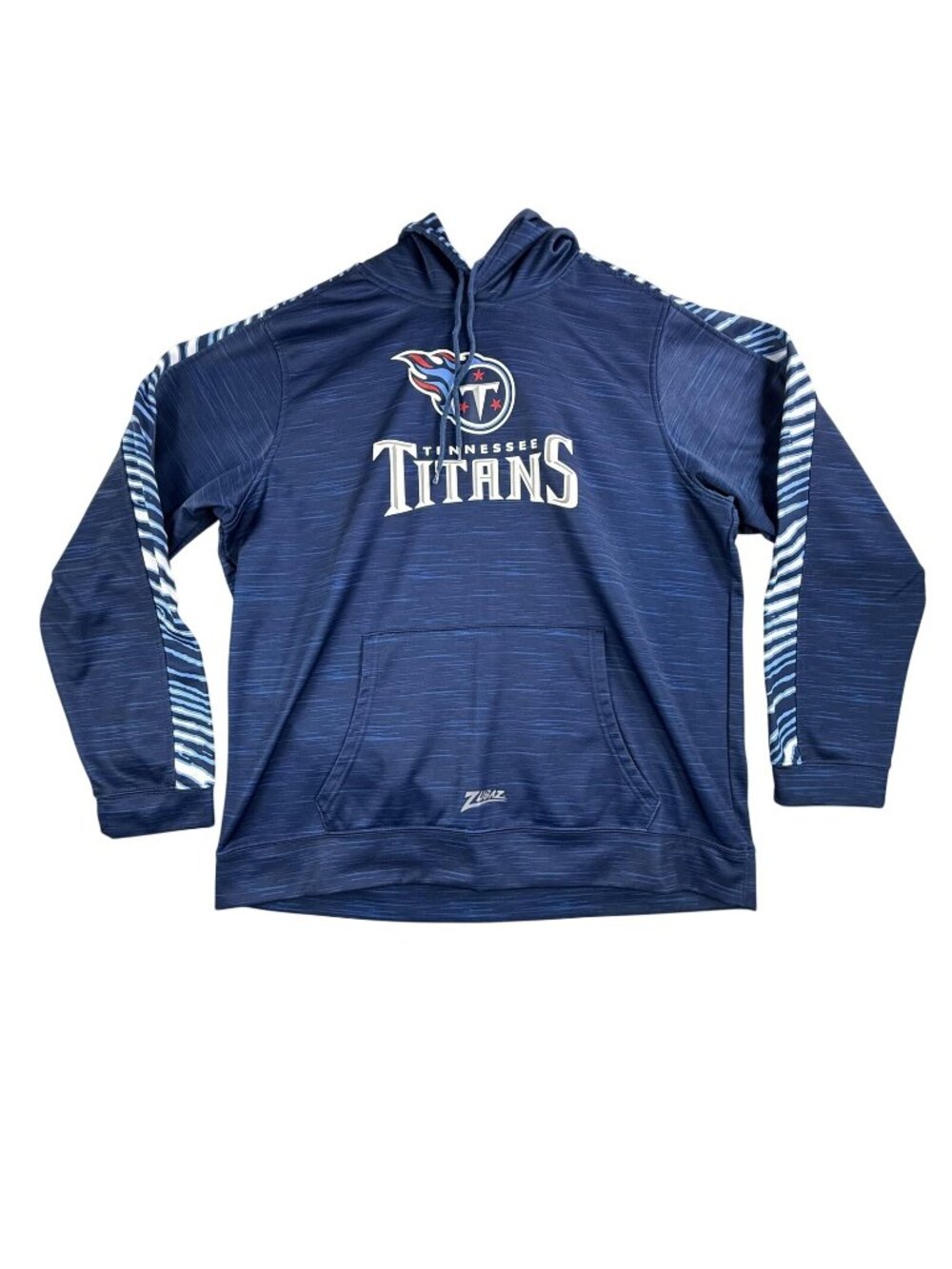 Tennessee Titans Hoodie Sweatshirt Mens XL Blue NFL Football Zubaz Pullover Warm